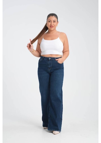 Lacarino 7652 Nita Kadın Jean Pantolon Dark Blue