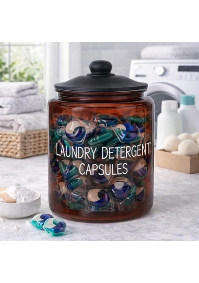 3,8 L Cam Deterjanlık Kavanoz Amber Renk, Kapaklı Laundry Detergent Capsules Saklama Kabı, Çamaşır Deterjan Kapsülü Ve Pod Düzenleyici Çok Renkli 3,8 L Cam Deterjanlık Kavanoz Amber Renk, Kapaklı Laundry Detergent Capsules Saklama Kabı, Çamaşır Deterjan Kapsülü Ve Pod Düzenleyici Çok Renkli