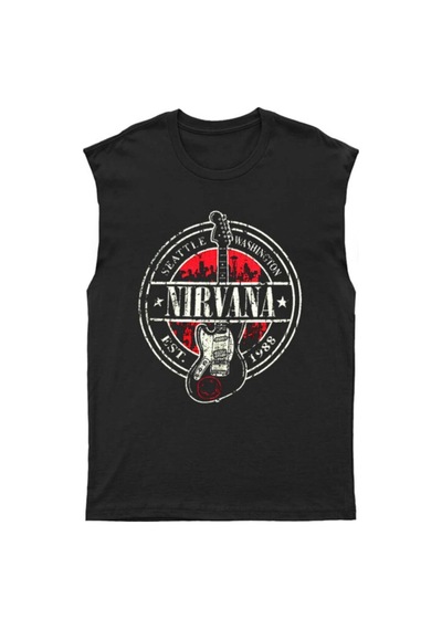 Startmore Adrift Nirvana Kesik Kol Tişört Kolsuz T-shirt Bkt5782 Siyah