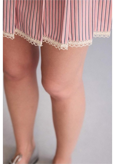 Defacto Pilise Normal Bel Poplin Mini Etek H5542ax26sppn648 Pembe-pn648