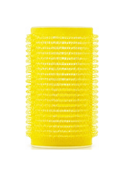 Profesyonel Cırtlı Bigudi 30 Mm 3 Cm 12'li Set - Yapışkanlı Saç Bigudisi Sarı Orta Boy