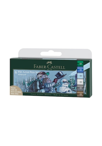 Faber-Castell Pitt Artist Pen 6'lı Set,Çift Uçlu