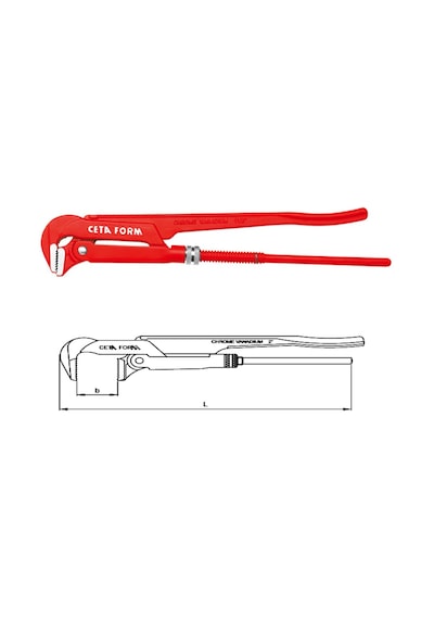 Ceta Form I01-10 Maşalı Boru Anahtarı 90 1" - 320Mm