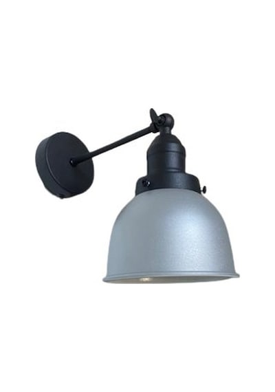 Rsylight Retro Metal Dekoratif Rustik Gri Mafsallı Duvar Aplik Siyah