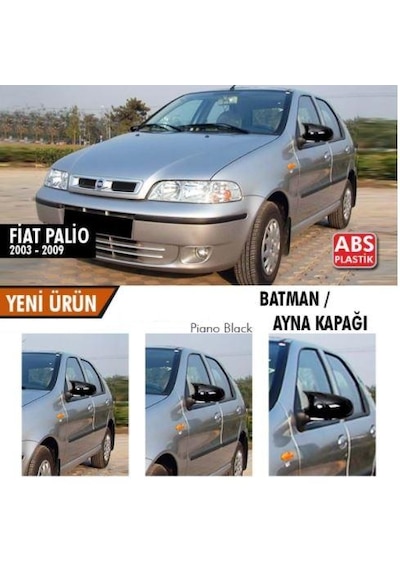 Fiat Palio 2003-2009 Batman Yarasa Ayna Kapağı Piano Black Abs