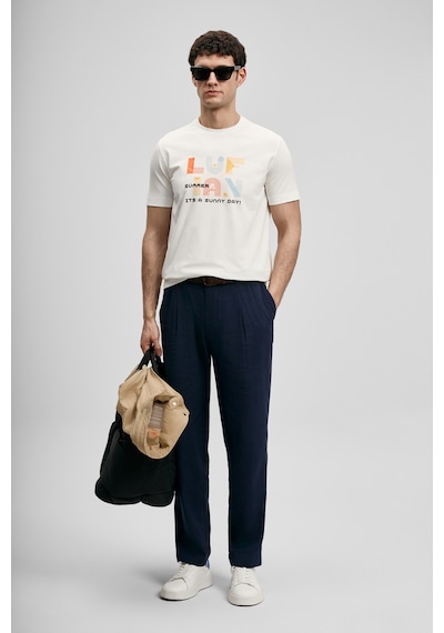 Lufian Sunny Modern Grafik T- Shirt Kırık Beyaz Kırık Beyaz 111020291100510