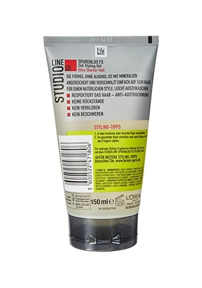 L'oreal Paris Studio Line Traceless Fx Styling Gel 24h Ultra Güçlü Tutuş Kalıntı Bırakmadan Pürüzsüz Saçlar İçin Mineral Zenginleştirilmiş Formül
