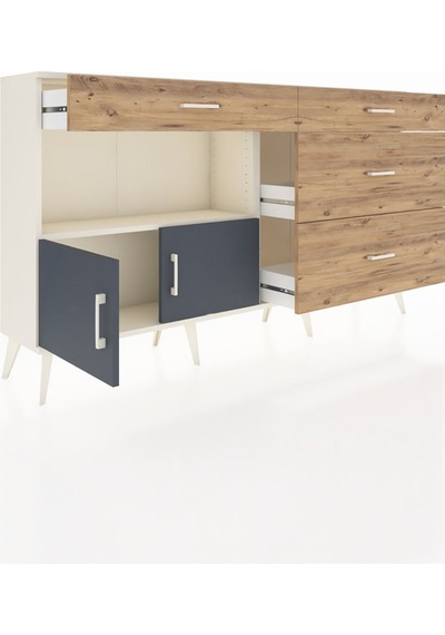 Arges Konsol Tek Raflı 4 Çekmeceli 2 Kapaklı 176x30x99 Aytaşı-ant Aytaşı-antrasit/çam Arges Konsol Tek Raflı 4 Çekmeceli 2 Kapaklı 176x30x99 Aytaşı-ant Aytaşı-antrasit/çam