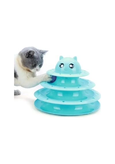 Zensaas41 3 Katlı Turntable Kedi Oyuncağı Zensaa56