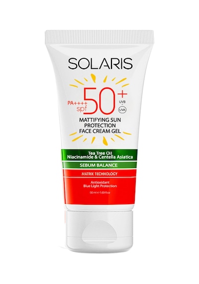 Solaris SPF50+ Mattifiying Sun Protection Face Cream Gel 50 ML