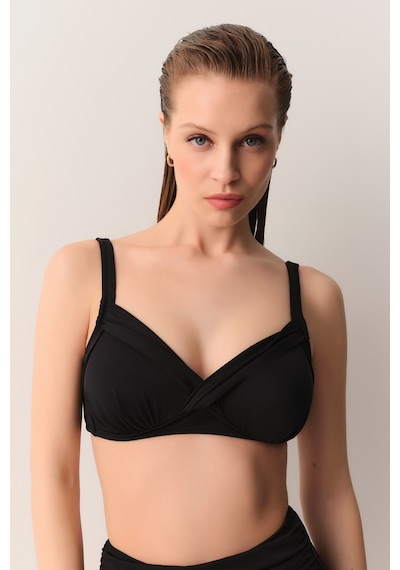Suwen Kaplı Bantlı Korseli Bikini Üst Sbn26380012 Siyah 42