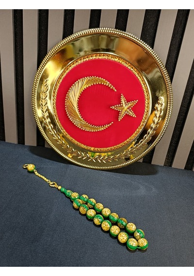 Altın Varaklı Tesbih Maskot Efe Bilek Boy 14mm 05968449