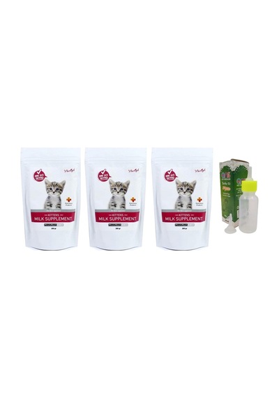 Maxisol Yavru Kedi Süt Tozu 3 Adet + Biberon 60 ML