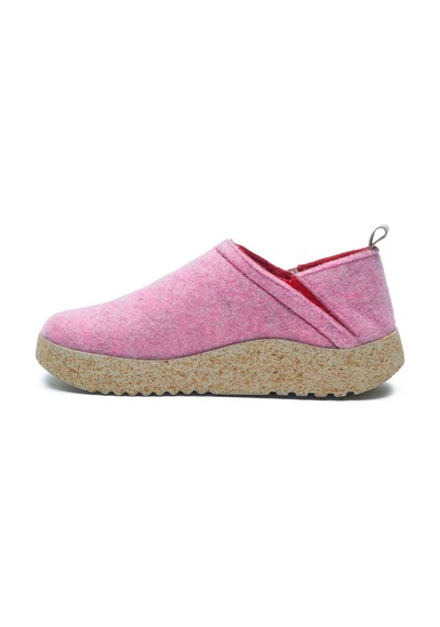 Comfortfusse Lumi-w - Kadın Ortopedik Yün Keçe Ev Ayakkabısı Pembe Yün