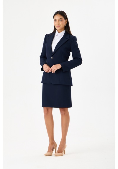 Velnara Moda Klasik Tek Düğme Ceket & Astarlı Kısa Kalem Etek - Kadın Takım Elbise Lacivert - Velnara Tasarımı Lacivert - 918616456 Lacivert Velnara Moda Klasik Tek Düğme Ceket & Astarlı Kısa Kalem Etek - Kadın Takım Elbise Lacivert - Velnara Tasarımı Lacivert - 918616456 Lacivert