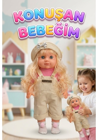 Lucia Girl Konuşan 35 Cm - Etkileşimli Kolları Bacakları Ve Kafası Et Kutulu Oyuncak Bebek 54294196