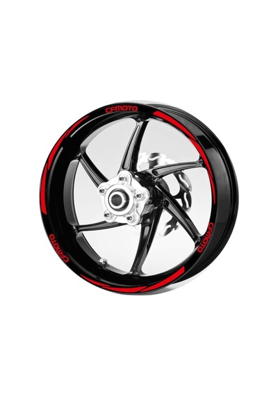 Kırmızı Cfmoto Yazı 3 Parçalı Reflektif Kırmızı Jant Şeridi