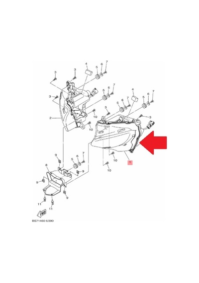 Yamaha Yzf-r25 2019 Sonrası Sol Ön Far Bs7-h4300-00