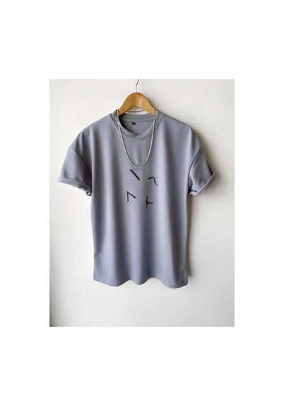 Flood Of Style Taş Gri Unısex Aır Oversize Tshirt