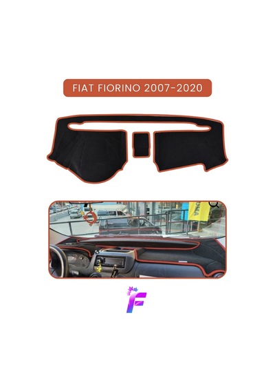 Fıat Fıorıno 2007-2020 Torpido Örtüsü Güneşten Korur Kolay Montaj Tam Uyum Tb28 Kahverengi