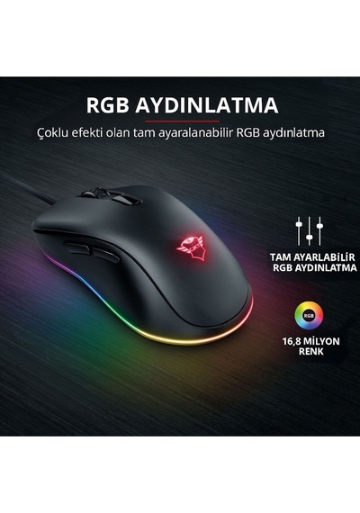 Gxt 180 Kusan Rgb 6400 Dpı Gamer Mouse Gtx