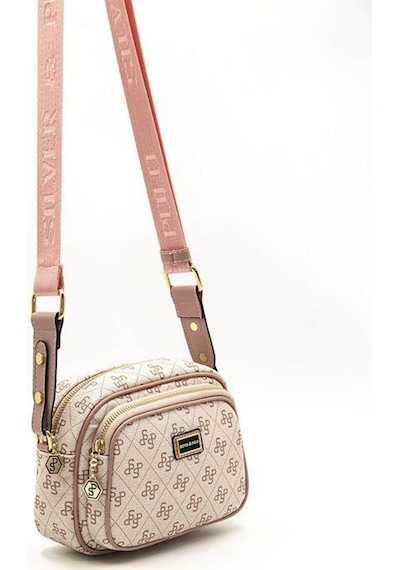 Silver Polo Sp1111 Kadın Çapraz Çanta Monogram Pembe-pudra