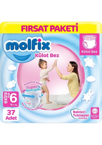 Molfix Külot Bebek Bezi 6 Numara Fırsat Paketi 37 Adet