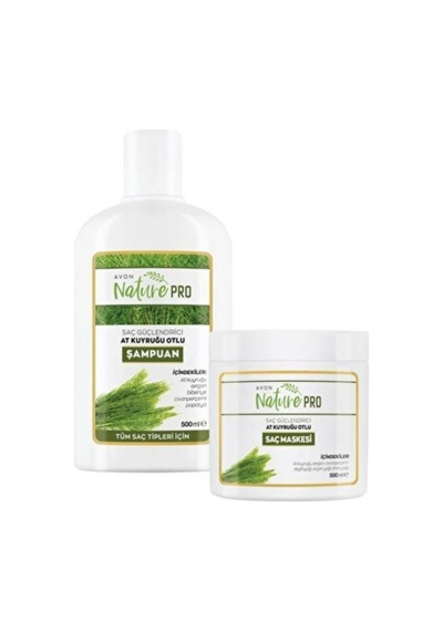 Avon Nature Pro At Kuyruğu Otlu Şampuan 500 ML + Saç Maskesi