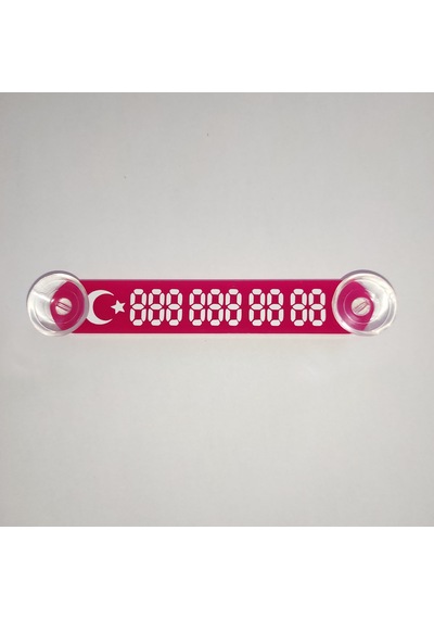 Yeni Dünya Oto Ydnmr 011 Araç Park Telefon Numaratörü Beyaz - Kırmızı