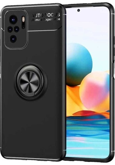 Xiaomi Redmi Note 10 Kılıf Zore Ravel Silikon Kapak Siyah-Mavi