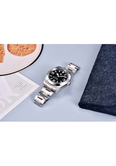 Pd-1692 Air King Erkek 39mm 200m Su Geçirmez Nh35 Otomatik Mekanik Saat Safir Kristal Işıklı İş Saat Gümüş
