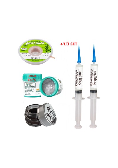Best Krem Lehim 183 C 50gr Havya Uc Temizleyici Flux Lehim Toplama Cp-1515 Lehim Emme Teli Seti01
