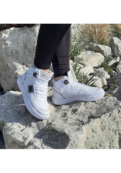 Dunlop 2238-2243 Beyaz, Fuspetli Ortapedik Boğazlı  Basket Spor Ayakkabı AYKSAYAK-000499