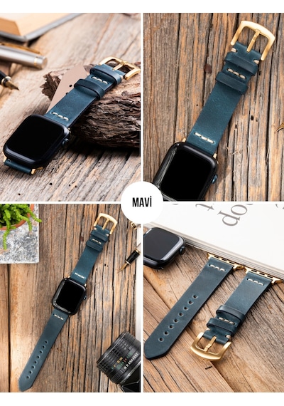 Apple Uyumlu Watch 42 44 45 49 Mm Ultra Deri Kordon