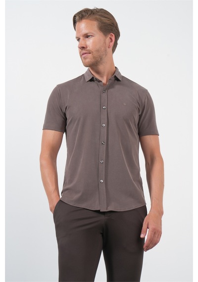İmza Kahverengi İtalyan Yaka Kısa Kol Cepsiz Slim Fit Esnek Gömlek 1004260159 Koyu Kahverengi İmza Kahverengi İtalyan Yaka Kısa Kol Cepsiz Slim Fit Esnek Gömlek 1004260159 Koyu Kahverengi