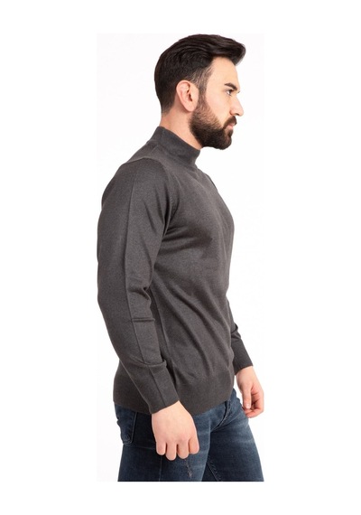 Nacar Store Erkek Füme Yarım Boğazlı Kazak