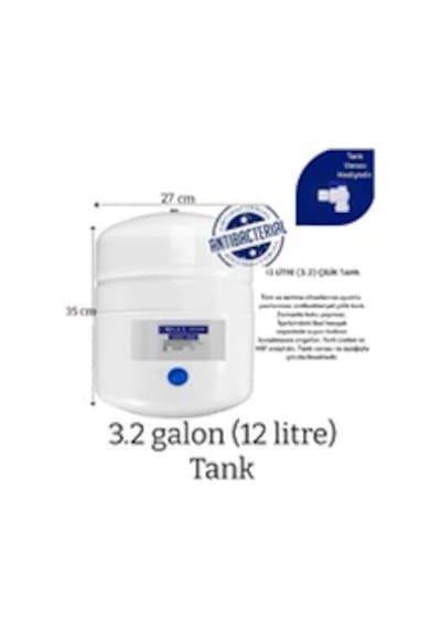 Conax Su Arıtma Tankı 12lt Tüm Cihazlara Uyumlu, Çelik Tank