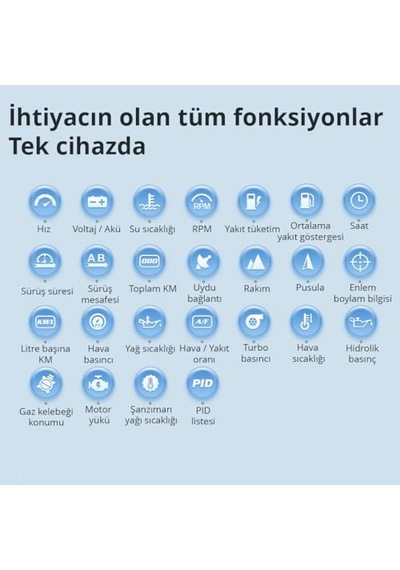 Obd + Obd 2 + Gps Çift Modlu Araç Hud Lcd Ekranlı Akıllı Gösterge Ve Arıza Tespit Cihazı Oto Kokusu
