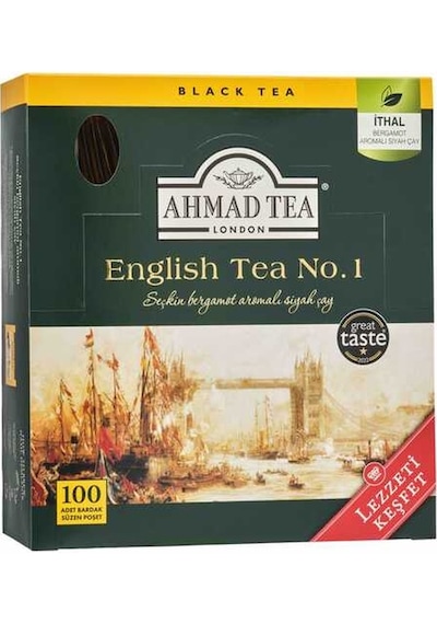 Ahmad Tea English Tea No1 Bardak Poşet Çay 100'lü 200 G