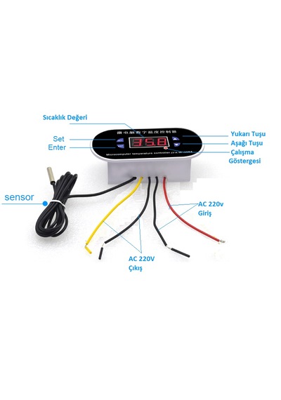 Yate10 W1308a 220v 10a -30 +200c Termostat