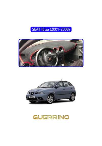 Seat Ibiza 2001-2008 Torpido Koruma Halısı Mavi Kenar