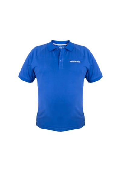 Shimano Short Sleeve Polo Blue Mavi