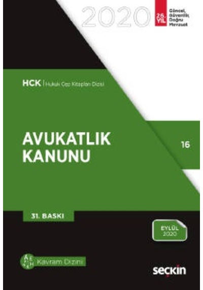Avukatlık Kanunu Remzi Özmen Cep Kitap N11.547