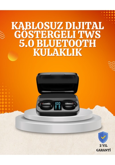 1800 Mah Güçlü Şarj Kutusu İle Bluetooth Kulaklık Seti Standart