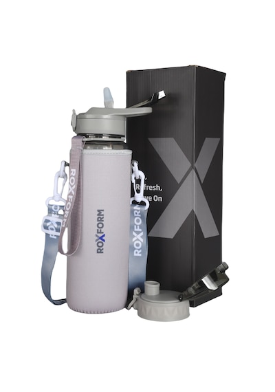 Roxform 1100 Ml Gri Premium Suluk Matara Bpa & Bps İçermez, Kılıflı Ve Sızdırmaz Gri
