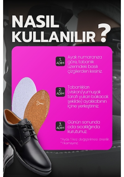 Silver Deri Koku Yapmaz Kesilebilir Ayakkabı Gözenekli Tabanlık 35-45