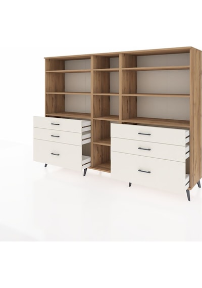 Hyperion Dolap 10 Raflı 6 Çekmeceli 220x44x163 Çam-çam/aytaşı Atlas Çam/aytası - Atlas Çam Hyperion Dolap 10 Raflı 6 Çekmeceli 220x44x163 Çam-çam/aytaşı Atlas Çam/aytası - Atlas Çam