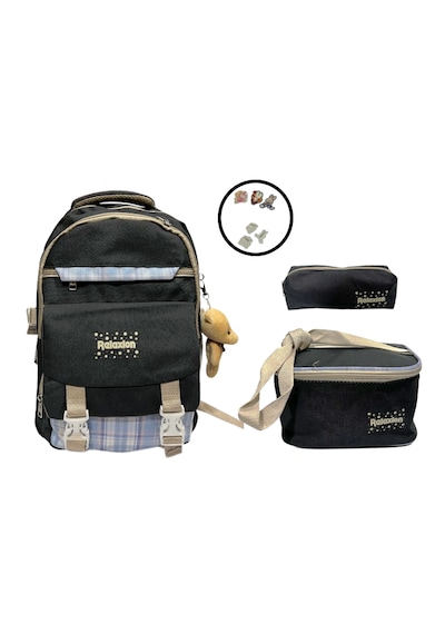 Relaxion 3 Lü Set Anahtarlıklı İlkokul Sırt Çantası Unisex 1396-3