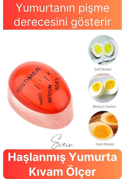 Dublör Yumurta Zamanlayıcı Göstergeli Egg Timer Pişirme Haşlama Süresi Kıvam Ayarlama Aparatı