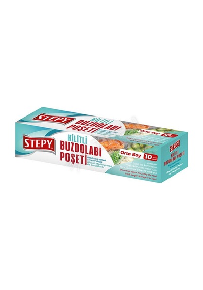 2 Adet Stepy Kilitli Buzdolabı Poşeti Orta Boy